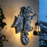 Wall Hanging Dragon Lantern Decorative Lighting Dragon Wall Lamp for Courtyard