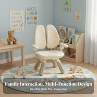Rounded Corners Peanut Shaped Kids Table Finish Height Adjustable Toddler Desk Sturdy Design Height Adjustable Kids Furniture Set Multi-Functional for Toddlers, Preschoolers, Parents, Reading Corner, Kindergarten, Nursery, Study Area