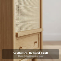 Single-Drawer Nightstand Easy Assembly Angled Leg Storage Cabinet Rounded Edges