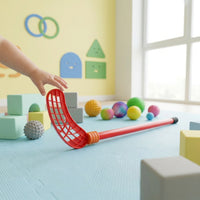 Lightweight Toy Hockey Stick Beginner Hockey Stick with Grid Blade One-Piece Sports Equipment Long-Lasting for Children, Toddlers, Backyard, School