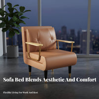 Armless Sleeper Chair Foldable Design Sofa Bed Space-Saving Easy Conversion for Office Workers, Guests, Small Spaces, Dorm Room