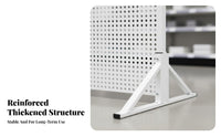Multi-Functional Freestanding Pegboard DIY Customizable Freestanding Pegboard Panel Long-Lasting Floor Standing Tool Organizer Space Saving for Retailers, Craftsmen, Retail Outlet, Workshop, Garage