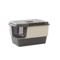 Hooded Cat Toilet Enclosure Anti-Splashing Fully Enclosed Cat Toilet Enclosure Upgraded Pet Supply for Living Room