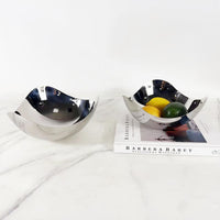 Modern Minimalist Stainless Steel Geometric Mirror Round Tray