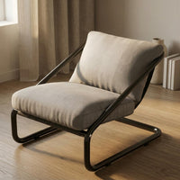 Armless Lounge Chair Padded Reclining Lounge Chair Upholstered Lounger