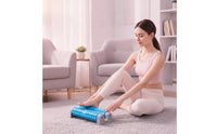 Deep-Tissue Double Roller Massager Textured Foam Roller with Suction Cups Stable for Athletes, Yogis, Home Gym, Floor