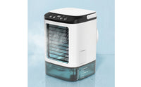 Small Personal Air Cooler Cooler with Ice Box Personal Mini Air Cooler Mist Portable Misting Fan Quiet for Office Workers, Students, Desk, Bedroom