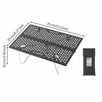 Foldable Ultralight Folding Table Compact Ultralight Backpacking Table Quick Setup No Tools Required for Backpackers, Campers, Hiking