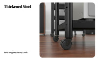 With Locking Casters Audio System Equipment Rack Space-Saving Vertical Design High-Fidelity Amplifier Stand Stable Steel Frame Multi-Tier Audio Stand Heavy Duty for Audiophiles, Home Theater, Listening Room