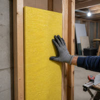 Fireproof Soundproof Fiberglass Wool Board for Wall Insulation and Smoke Exhaust Systems