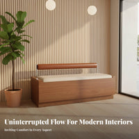 Natural Wood design Upholstered Booth with Matching Table and Chairs Japanese Aesthetic Cafe Seating Configurable Combination Business Furniture Minimalist Design for Tea Shop Owners, Interior Designers, Lounge Bar, Restaurant