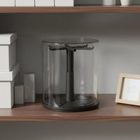 Rotating Display Case Transparent Rotating Display Box Space Saving for Desk