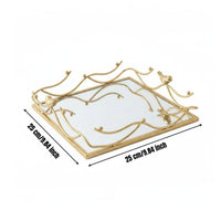 Gold Bird Decorative Tray Nordic Design Acrylic Mirror Storage Tray for Entryway