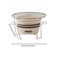 Chinese Tea Warmer Multi-Functional Traditional Briquettes Grill Multifunctional Outdoor Tea Warmer for Camping, Patio