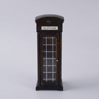 Vintage-Style Miniature Telephone Booth Realistic Miniature Phone Booth Delicate Diorama Sturdy for Hobby Builders