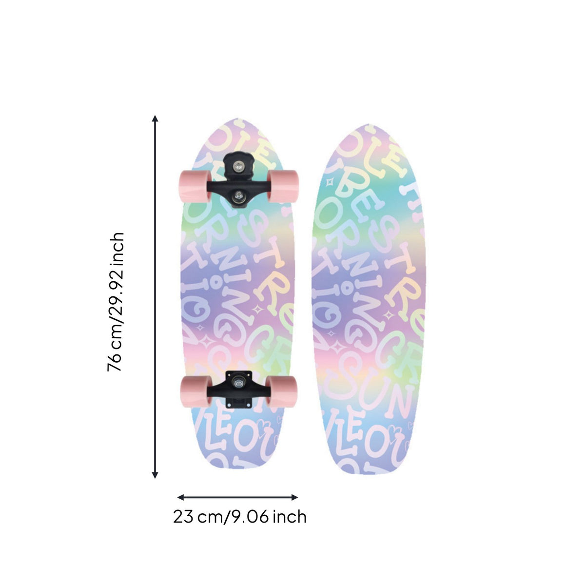 30 Inch Land Surfboard Adjustable Truck Tension Flexible Steering Skateboard