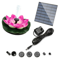 Bird Bath water feature with Lotus Flower Spray, built-in Pump Brushless Motor, Decorative water feature for Pond Oxygenation Garden