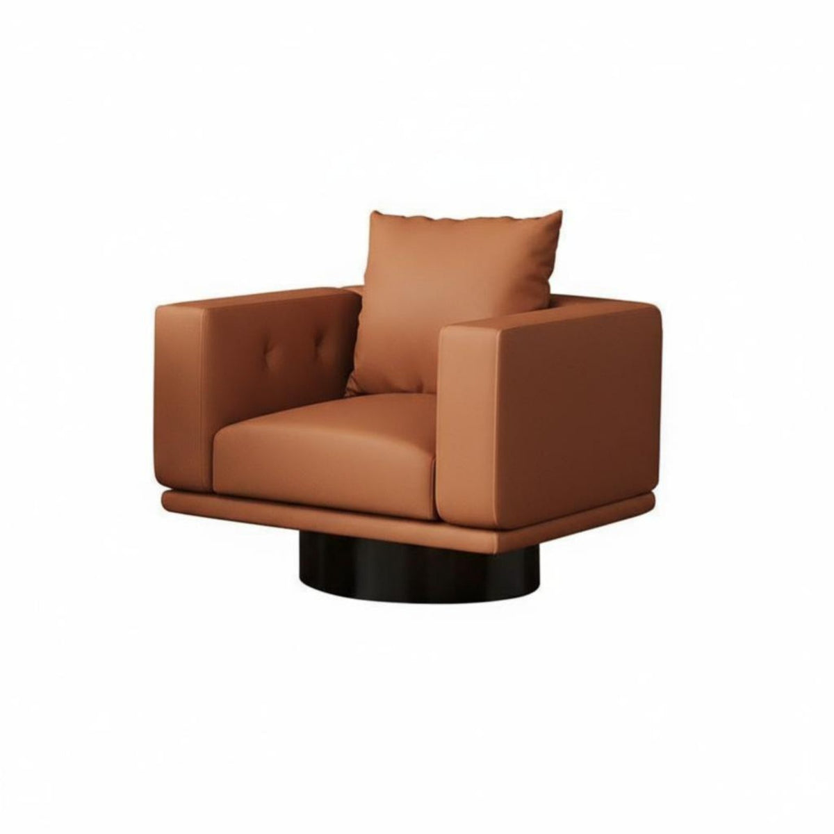 Scalloped Back Armchair Modern Design Single Sofa Minimalist Aesthetic Ergonomic Backrest for Adults, Renters, Office, Clubhouse