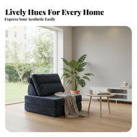 sectional Block Sofa Minimalist design Upholstered Block Sofa Combinable Lowoutline for Young Adults, Homeowners, Den