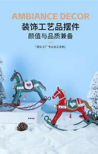 Handmade Iron Christmas Rocking Horse Ornament