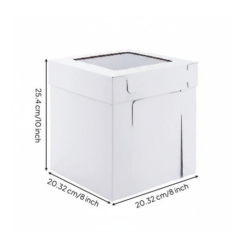 Corrugated Cake Box Folding Design Window Cake Box Pre-Folded for Party