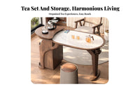 3 Pieces Stone Top beverage Table with Chairs New Chinese look and feel Table with Seating set Modern Design Indoor Furnishing for Balcony, Living Room, Study