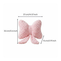 Bow Throw Pillow Soft Butterfly Pillow Stuffed for Bed, Backrest
