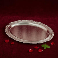Vintage Silver Tray Reflective Decorative Tray for Serving