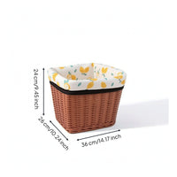 Basket Woven Cycle Basket Sturdy for Commuters, bike, Electric Bikes