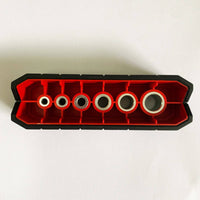 Accurate Positioning Dowel Hole Jig Self-Centering Drilling Positioner Block 2-in-1 Hole Drilling Guide Anti-Slip for Woodworkers, Furniture Making