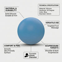 Myofascial Release Massage Ball for Muscle Relaxation, Solid Silicone for Foot Stretching, for Athletes