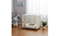 Spacious Interior Multi-Level Feline Enclosure Sturdy Construction Resin Feline Condo With Wheels Stackable Pet Crate Rust-Proof for Indoor