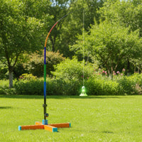 Adjustable Solo Badminton Training Device Versatile Badminton Practice Device with Elastic Pole Portable Outdoor for Beginners