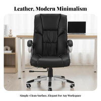 Managerial Highspine Armchair Real leather Ergonomic Rolling Chair Adjustable Height rearing for Managerials, Students