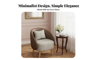 Curved Rear Loveseat Hardwood Wood Frame Business-Grade Seating High-Resilience Foam Padding Ergonomic Design