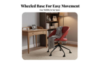 Petal-Shaped Rolling Chair Nordic Aesthetic Petal Back Rolling Chair