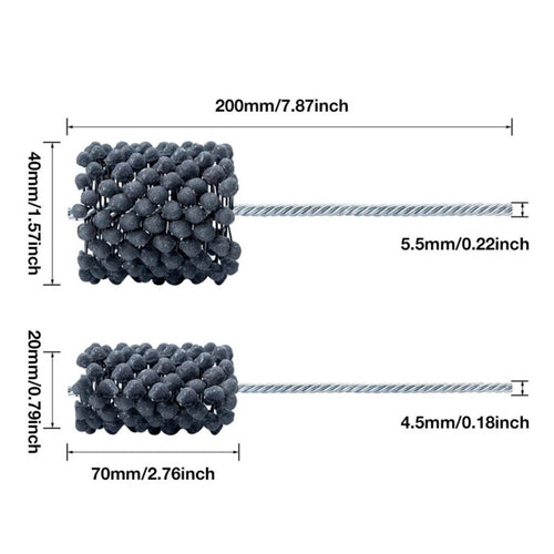 Ball Head Polishing Brush Long Handle Cylinder Bore Cleaning Brush Rust Resistant Metalworking Tool for Engine Repair