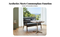 Upholstered Dining Armchair Retro Design Cafe Furniture Set stain-resistant Fabric Sturdy Metal Legs for Interior Designers
