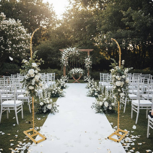 Wedding Arch Stand Easy to Assemble Round Wedding Backdrop Stand Reusable