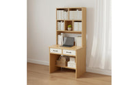 Space Saving Writing Desk with Bookshelf and Drawers Multi-Functional Compact Student Workstation Stable Structure Office Furniture Scratch Resistant for Students