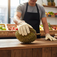 Durian Gloves Thick Canvas Hand Protection Red-Edged for Rough Tasks