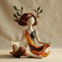 Resin Meditation Lady Ornament Zen Decor House Decoration Artisanal