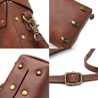 GEARDUKE Women's Small Steampunk Crossbody Bag with Chain