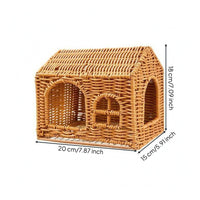 Rattan Bird House Decorative Woven Bird Nest Compact Size