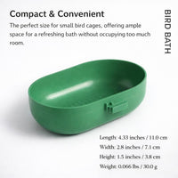 Bird Bath Cage Hanging Bathtub for Small Birds, Pet Bird Bath Box, Decorative Po #variant:Green