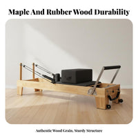 5 Pieces Pilates Reformer Bed Adjustable Foot Support Bar Pilates Core Bed Piano Steel Reformer Exercise Machine for Home Gym Users, Recovery Patients