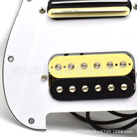Single-Single-Humbucker Guitar Pickguard Assembly with Mini Dual-Coil Pickup and Coil-Split Switch