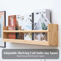 Wall-Mounted Book Display Multi-Tier Household Storage Space-Saving for Students