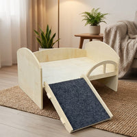 Double Story Hamster Cage and Wooden Hamster House, Hamster Level with Sleeping Chamber Wood Play and Rest Hub for Small Species