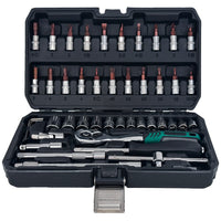 46-Piece Socket Wrench and Screwdriver Set with Ratchet Wrench